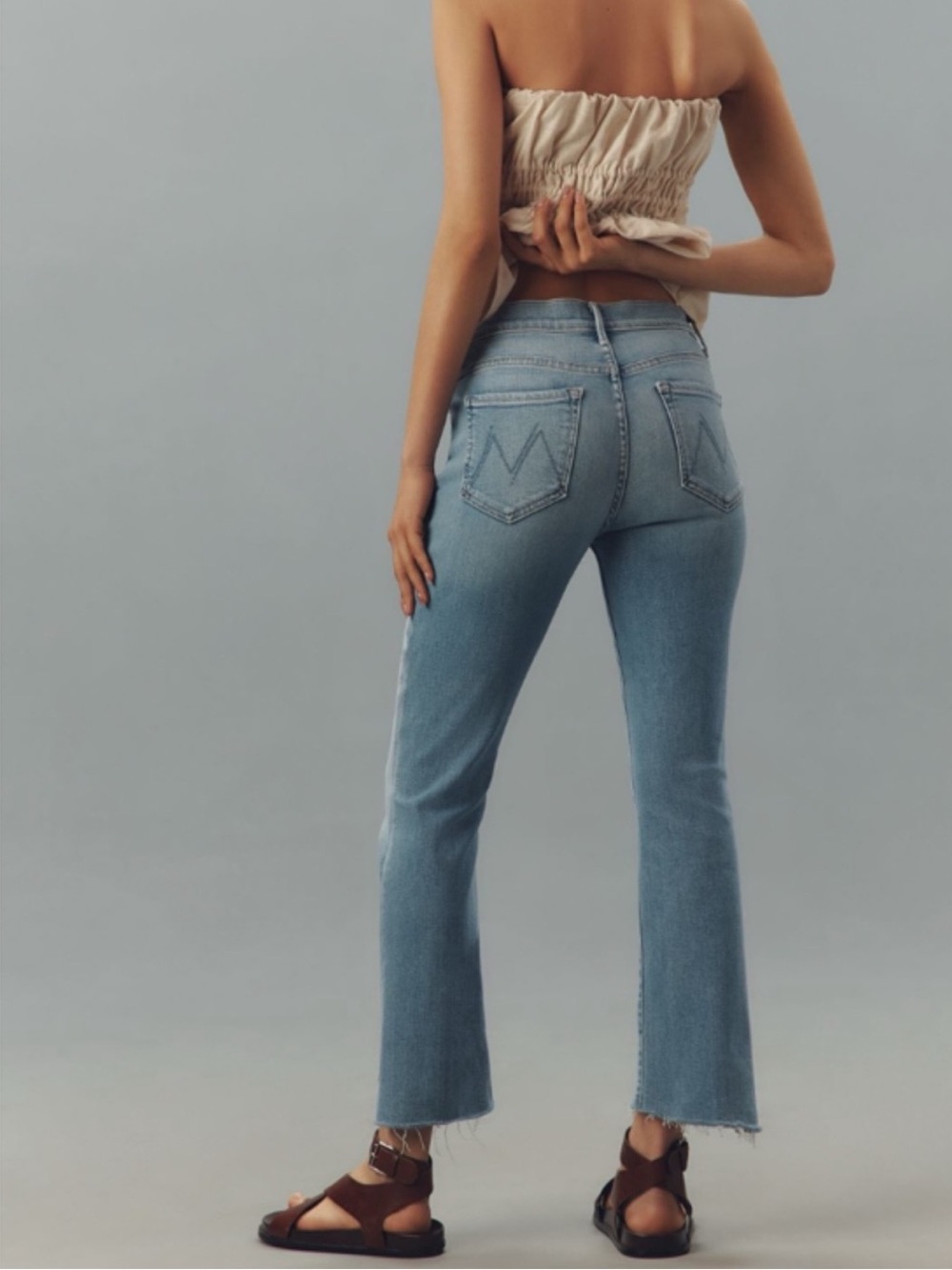 NWT MOTHER The Insider Crop Step Fray Jeans BLESSING IN DISGUISE, size 32 - Picture 4 of 17